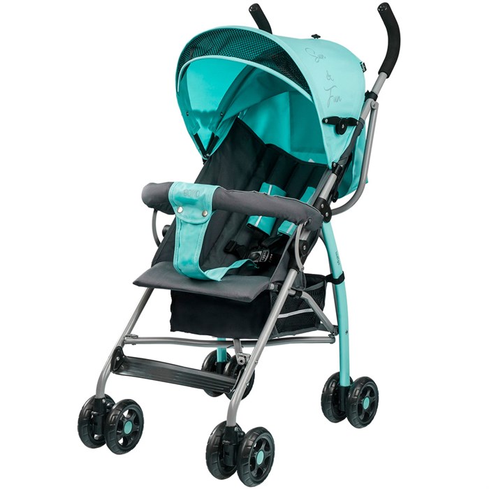 Коляска-трость BONO (4кол.(12,3см), разъемн.бамп.)(упак.4 шт.)(Indigo) (мятный) 470-126