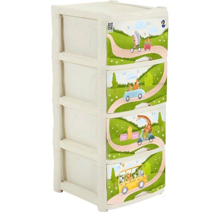 Детский комод Play with Busy Animals 4 ящика LA121511573 470-278
