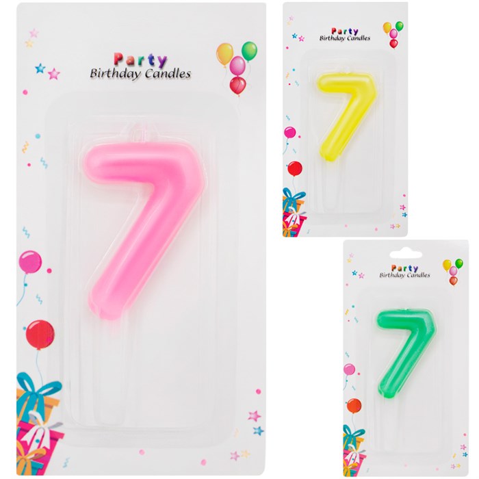 Свеча для торта Цифра 7 в ассорт. FG240525045L-8 561-595