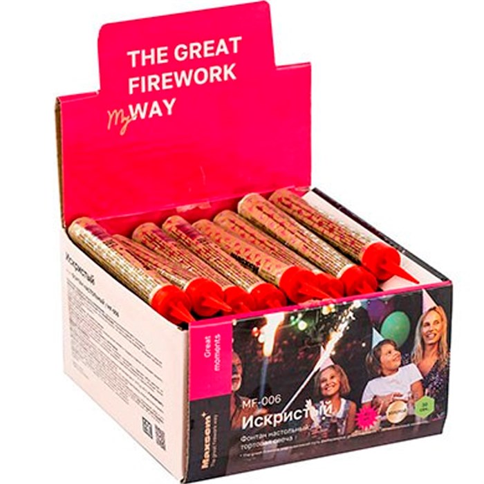 Свеча-Фонтан для торта 10 см 30 сек Maxsem 1502-6455 560-436