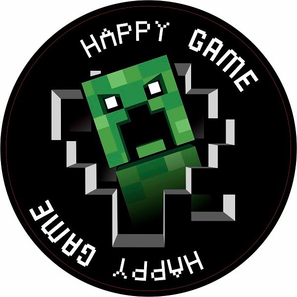 Тарелка бумажная Пиксели 23см 6шт 6074951 561-267