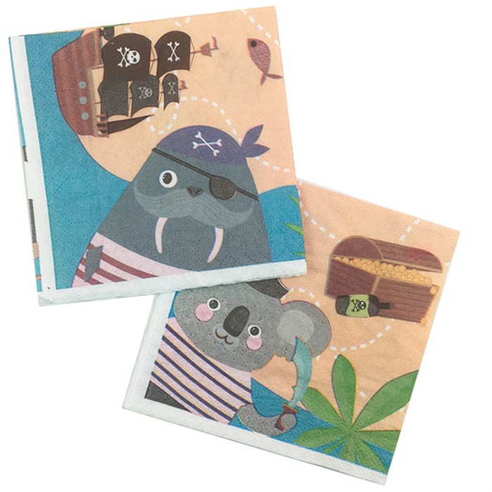 Салфетки Пираты С Днем Рождения 24х24см 12шт 6069438 461-415