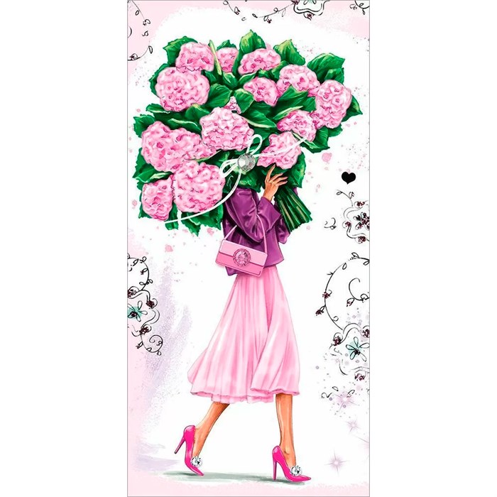 Конверт для денег без надписи (девушка с букетом) 5.0000042 562-980