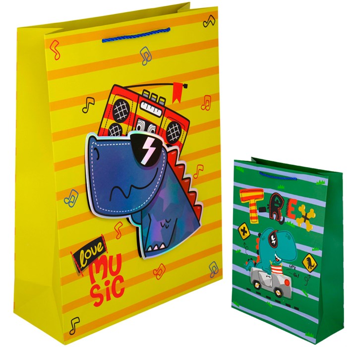 Пакет 31х40х12см 3D динозавр цвета в ассорт. 141V-881 660-025