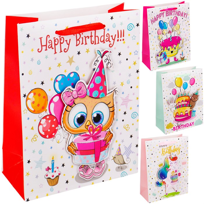 Пакет 18х8,5х24см Happy birthday 141V-587 560-777