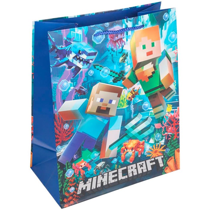 Пакет Чудо праздник матовый м Пиксели в море PM-132593-MN 660-485