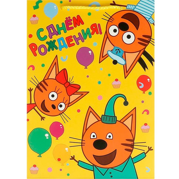 Пакет Чудо праздник матовый Три Кота ml, 22*31*10 см 371879 560-199