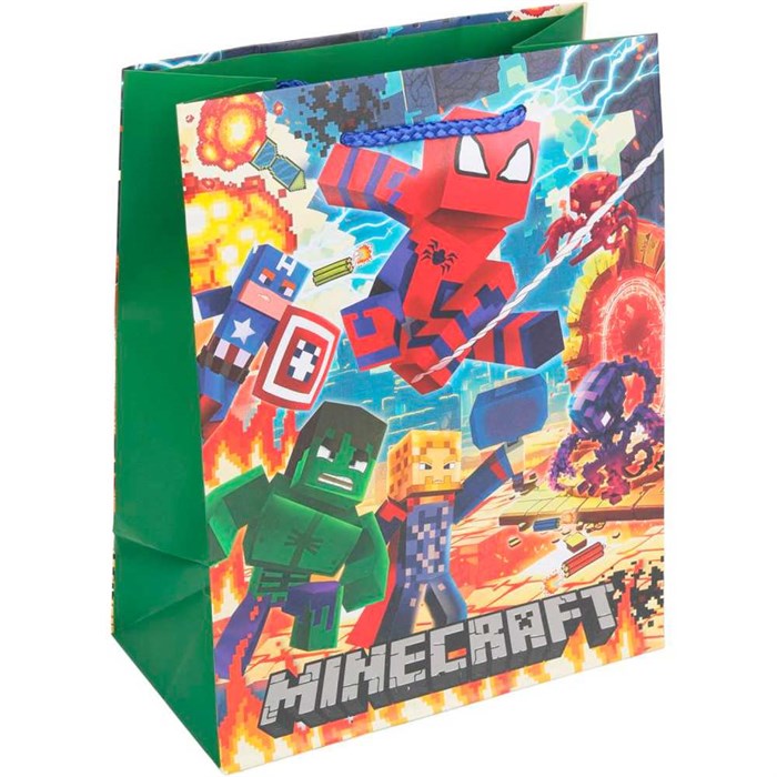 Пакет Чудо праздник матовый м Супергерои+Пиксели PM-132565-MR 660-454