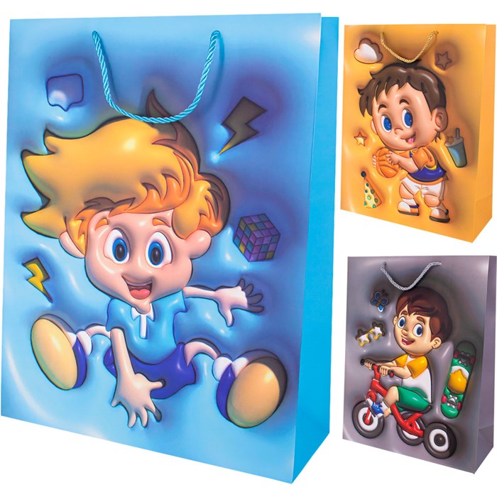 Пакет 31х40х12см Объемный. Мальчики 141V-613 560-763