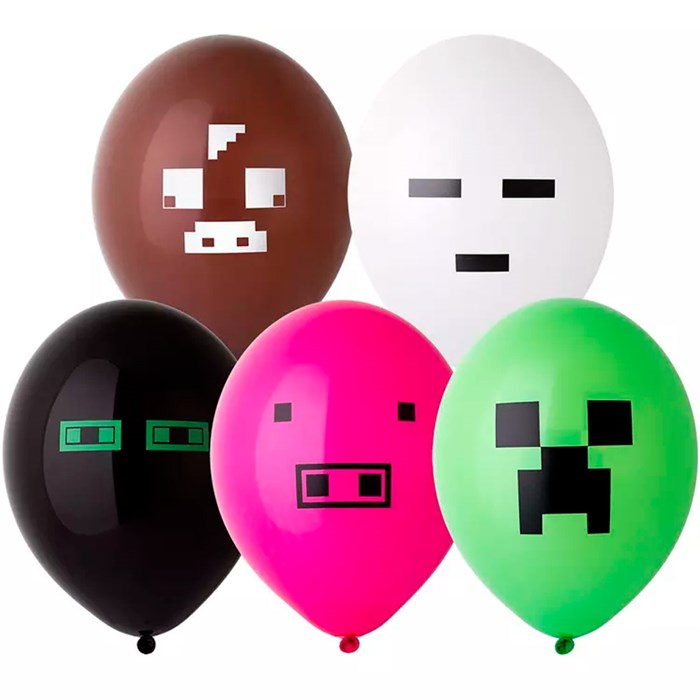 Набор шаров рис Пиксели 36 см 5 шт. в уп 1111-1161 /цена за упак/. 560-394