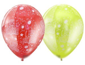 Шар 14" шелк С Днем Рождения Шары кристалл 25 шт /цена за уп 160-382