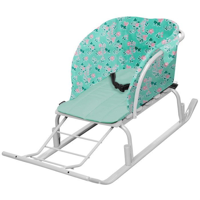 Сиденье д/санок СС2-1/ЦМ цветочный мятный /Ника/ 266-529