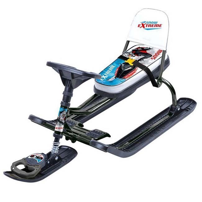 Снегокат Тимка спорт со спинкой 4-1 Nika Kids гонки черный каркас /Ника/ 167-778