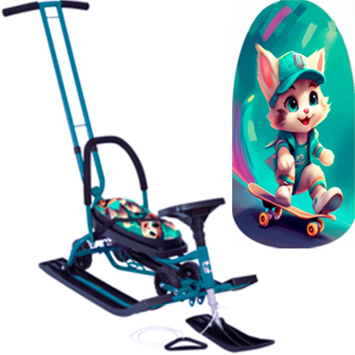 Снегокат 111 SNOWKAT Mobile Котик с Т-образным толкателем 266-409