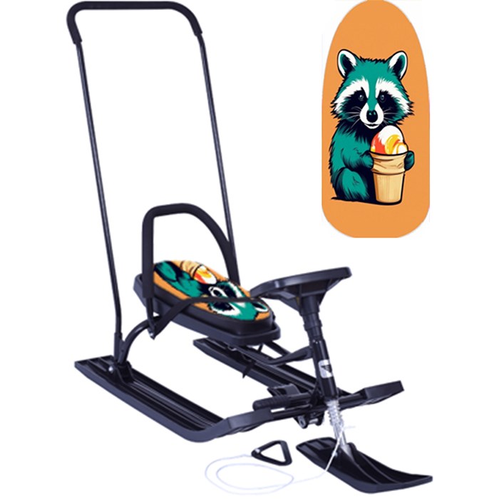 Снегокат 140 SNOWKAT Go Go Ice raccoon с П-образным толкателем 266-352