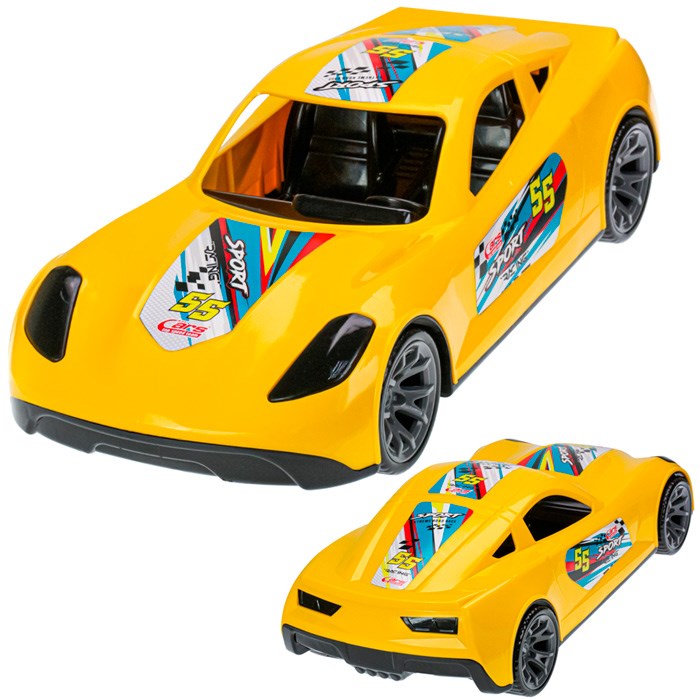 Автомобиль Turbo "V-MAX" желтая 40 см И-5853 301-414