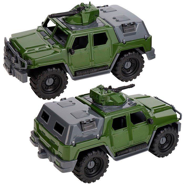 Автомобиль Джип Альфа Военный с тентом, хаки И-8920 203-313