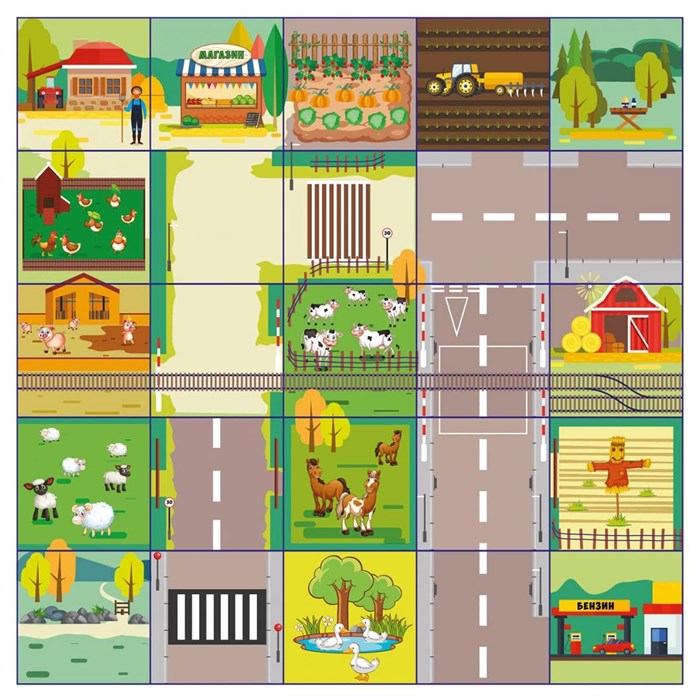 Тематическое поле-маршрутизатор "Ферма" для ЛогоРобота "Пчелка" (Bee-Bot) 4767