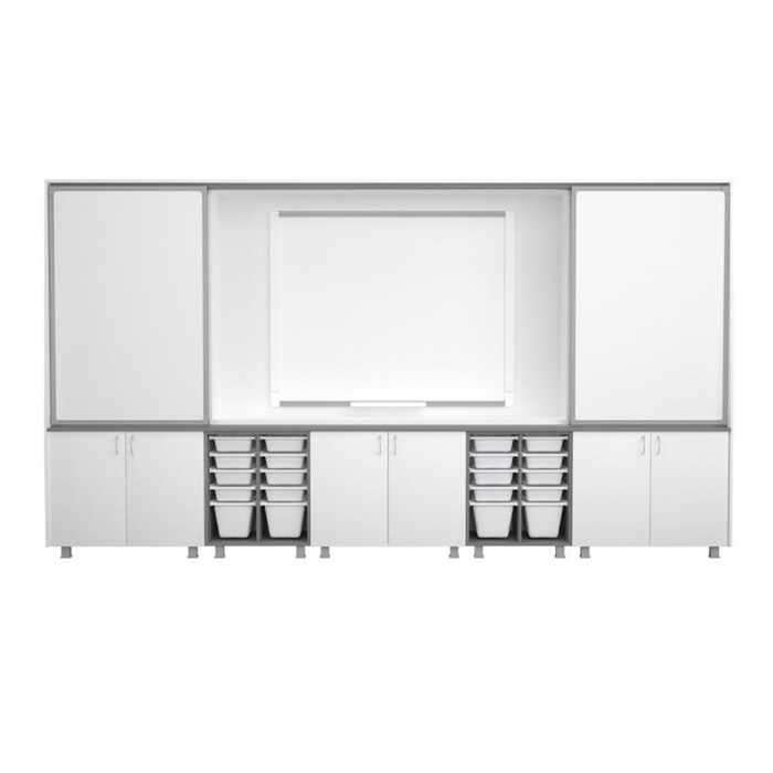 Модульная система хранения конструкторов Мироника "Уникум Класс" (с местом для доски и системой хранения конструкторов) ✅ 14814