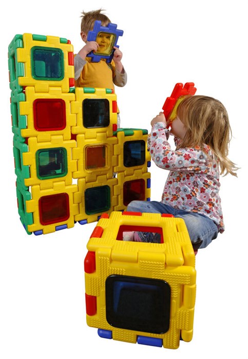 Дополнительный Конструктор Полидрон Гигант "Комплект встраиваемых цветных окон" ✅ 7431