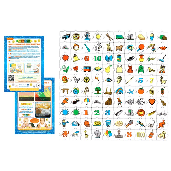 Образовательный конструктор Morphun «Мои первые слова» (100 картинок) Wordphun pictures set 4247