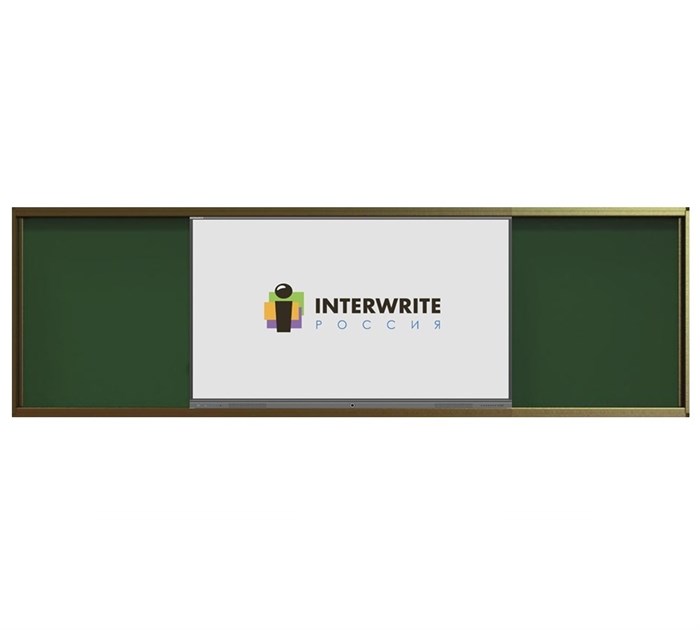 Комплект рельсовой системы с классной доской IGB1W и интерактивной панелью Interwrite 75" 5006