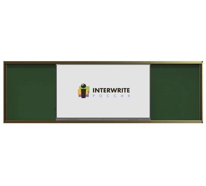 Комплект рельсовой системы с классной доской IGB1L и интерактивной панелью Interwrite 86" 5033