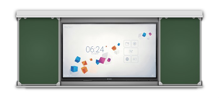 🔰Интерактивный рельсовый комплект 4000*1500 мм с интерактивной доской 83" (меловой зеленый) ✅ 14713