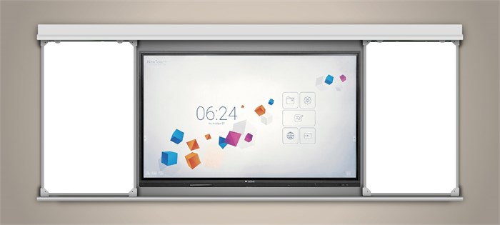 🔰Интерактивный рельсовый комплект 4000*1500 мм с интерактивной доской 83" (маркерный белый) ✅ 14712