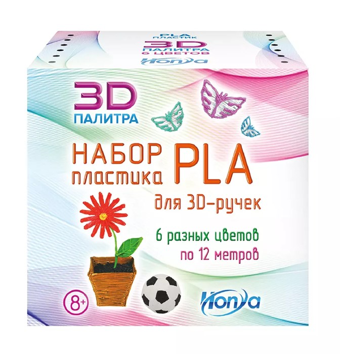 Набор PLA-пластика для 3D-ручки, 6 цветов, 12 метров HONYA SC-PLA-06 6875