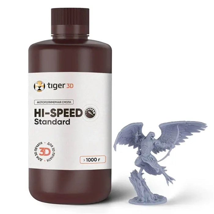 Фотополимерная смола Tiger 3D Hi-Speed Standard Resin, серая (1 кг) 13687