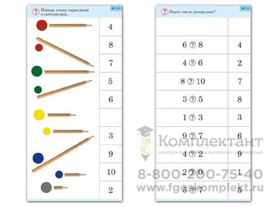 Комплект карточек (10) Основы счета 773488840