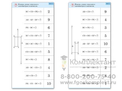 Комплект карточек (10) Сложение и вычитание в пределах 10 415579905