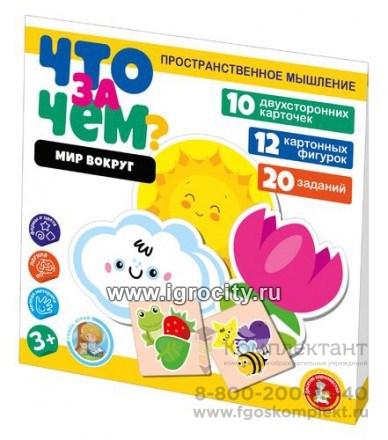 Игра развивающая Что за чем? "Мир вокруг", арт. 04699 01920515437