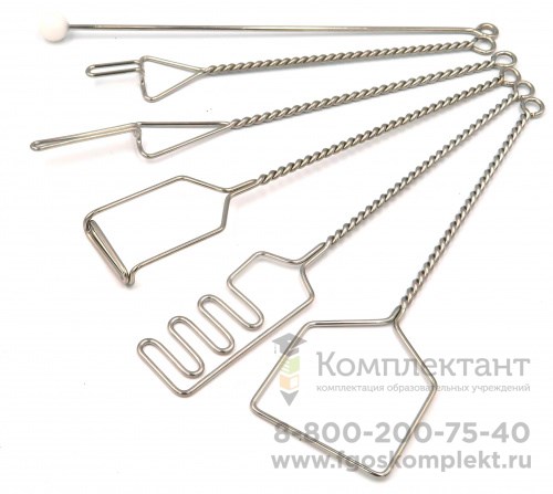 Постановочные зонды на витых ручках с колечком (шарик фторопласт).  Комплект из 6 зондов 01436076208
