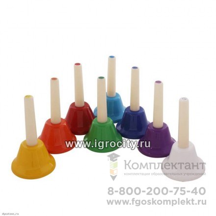 Набор цветных музыкальных колокольчиков, 8 шт., Flight, арт. FBELL-8H 01471247723