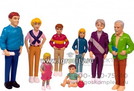 Набор фигурок "Европейская семья", Miniland, арт.27395 01388462309