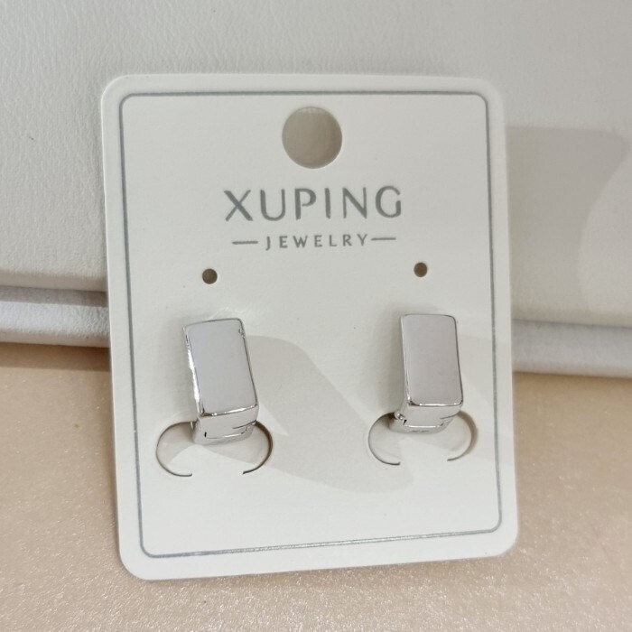 Серьги геометрия коллекция "Xuping" покрытие посеребрение, арт.101.340 101.340