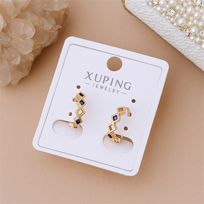 Серьги коллекция "Xuping" покрытие позолота, вставка: фианиты, арт.004.097 004.097