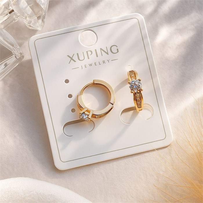 Серьги коллекция "Xuping" покрытие позолота, вставка: фианиты, арт.004.072 004.072