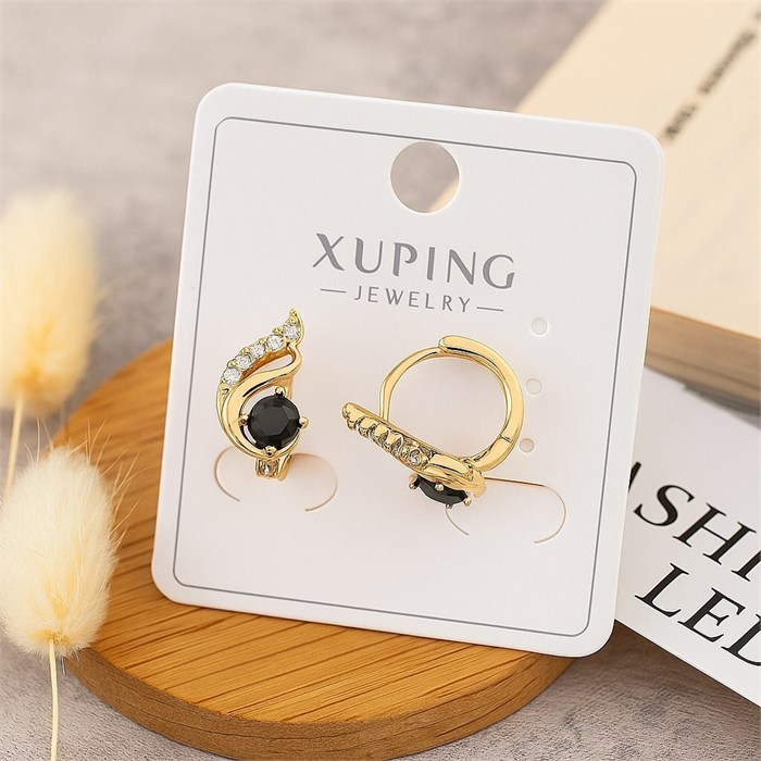 Серьги коллекция "Xuping" покрытие позолота, вставка: фианиты, арт.004.065 004.065