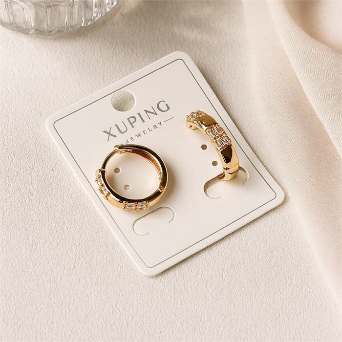 Серьги коллекция "Xuping" покрытие позолота, вставка: фианиты, арт.004.035 004.035