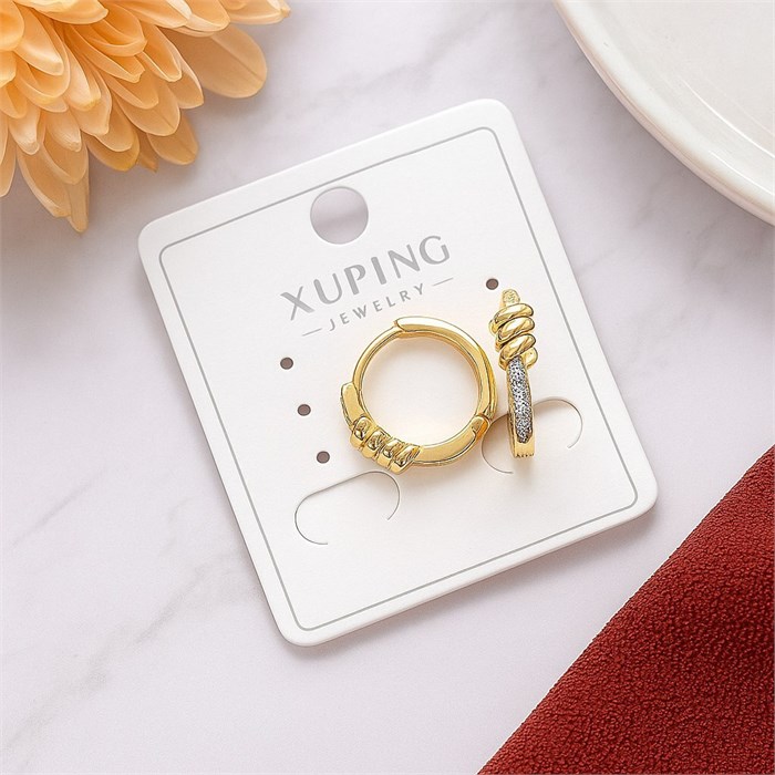 Серьги коллекция "Xuping" покрытие позолота, вставка: фианиты, арт.004.019 004.019
