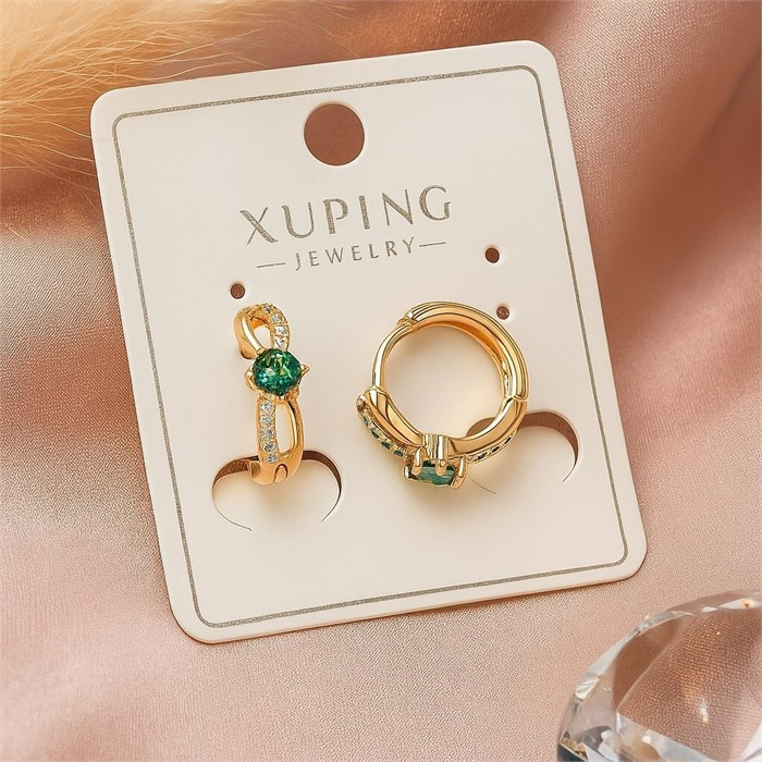 Серьги коллекция "Xuping" покрытие позолота, вставка: фианиты, арт.004.021 004.021