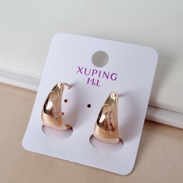 Серьги круглые крупные колечки коллекция "Xuping ML" покрытие позолота, арт.101.251 101.251