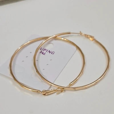 Серьги крупные конго с гранями, коллекция "Xuping", покрытие позолота, арт. 101.076 101.076