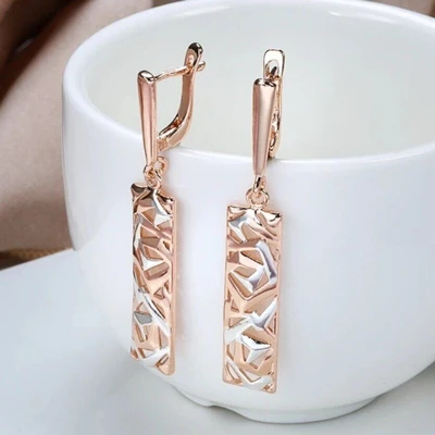 Серьги висячие, покрытие позолота 585 пробы,H0398, арт.212.009 212.009