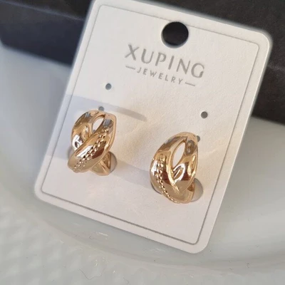 Серьги каффы коллекция "Xuping" покрытие позолота, 1046,  арт.101.022 101.022