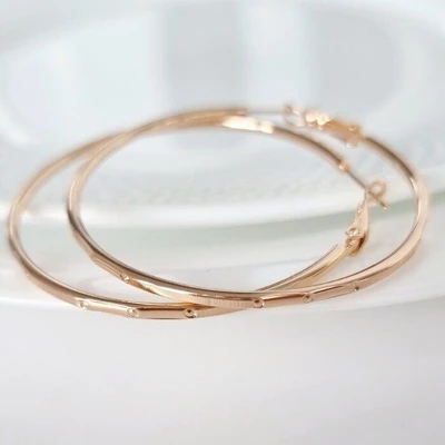 Серьги конго крупные коллекция "Xuping" покрытие позолота, Е-83, арт.001.917 001.917