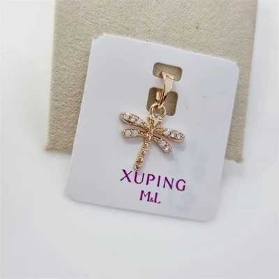 Кулон стрекоза коллекция "Xuping" покрытие позолота, вставка: фианиты, 28, арт.01.1693 01.1693